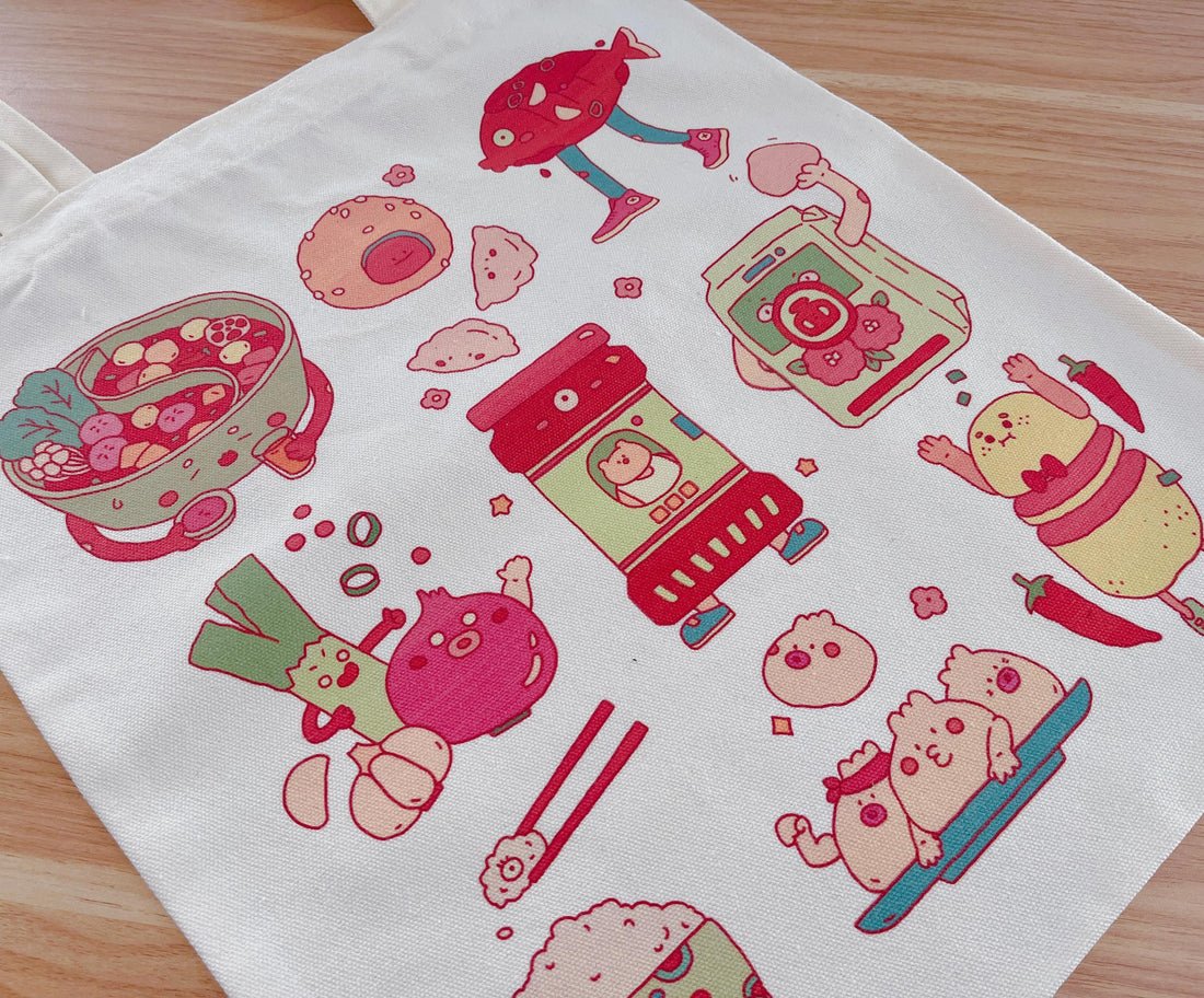 Sartorial Cartography: Mapping the Gastronomic Magic of the Food Party Tote